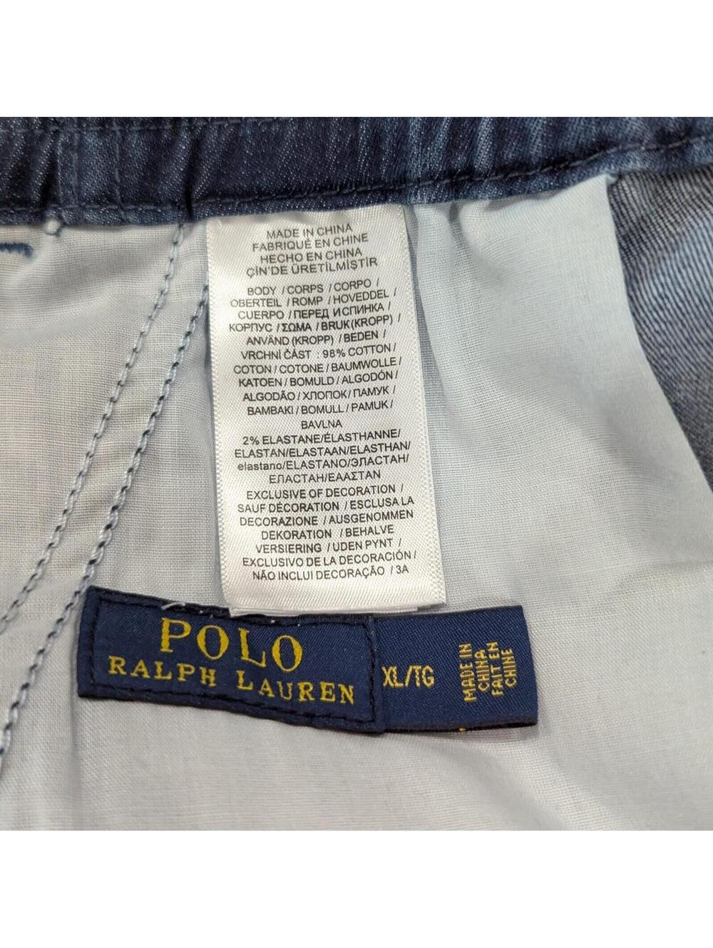 $131 Polo Ralph Lauren Prepster Denim Shorts Mens XL Blue Drawstring Pony NWOT - Picture 9 of 9